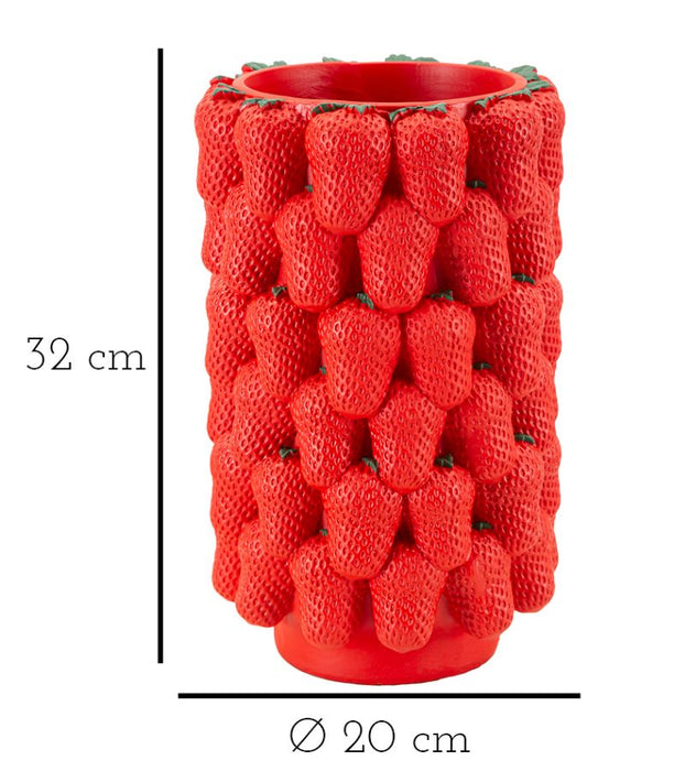 Vaso Fragola Decorativo cm ø 20x32