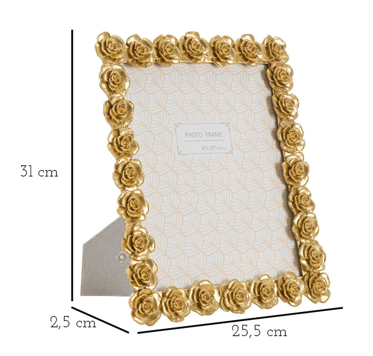 Cornice Elegante Rossens con Motivo di Rose 25,5x2,5x31 cm