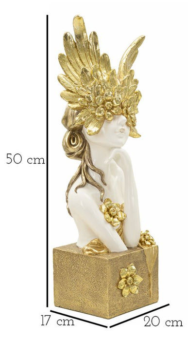 Busto di Minerva Elegante 20x17x50 cm