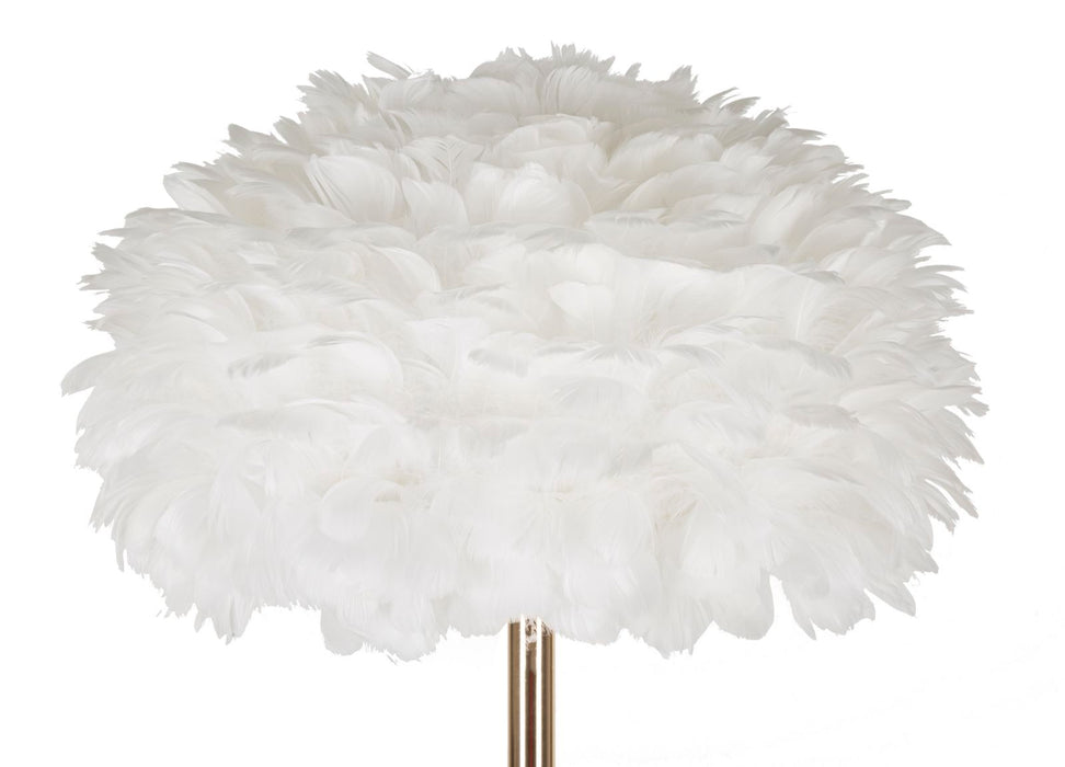 Lampada da terra elegante Feathers Slim in bianco cm ø 43x170