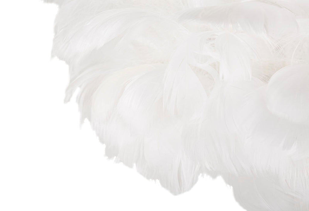 Lampada da terra elegante Feathers Slim in bianco cm ø 43x170