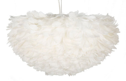 Lampadario in Piume Elegante Ø 60 cm - Altezza Regolabile fino a 110 cm