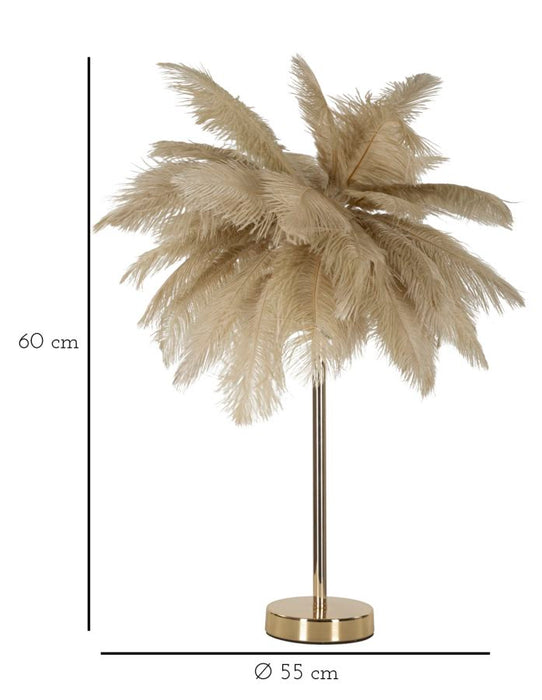 Lampada da Tavolo Eleganza Palm Cammello ø 55x60 cm