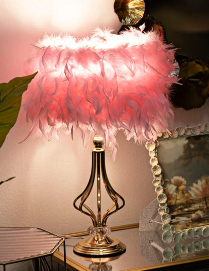 Lampada da Tavolo Tarty Rosa Design Geometrico Ø 25x54 cm