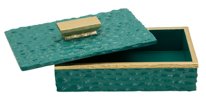 Cofanetto Greent Cm 18,8X6,4X10,8 Eleganza E Stile con coperchio aperto, design raffinato per decorazioni Home & Garden