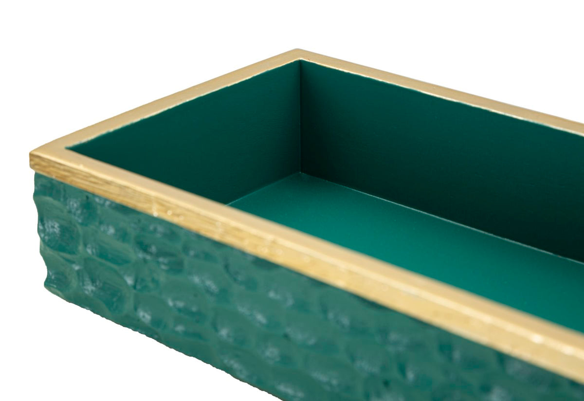 Interno del portacandele Cofanetto Greent Cm 18,8X6,4X10,8 Eleganza E Stile con bordo dorato, ideale per ambienti decorativi