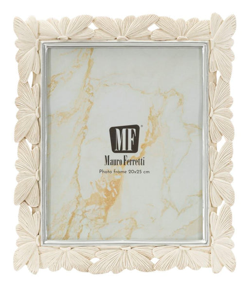 Fotocornice Cornice Butterfly Cm 28X2X33,3 con misura interna Cm 20X25, design floreale raffinato per arredamento classico o romantico.
