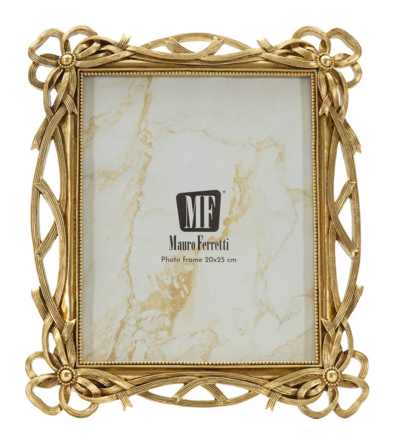 Fotocornice dorata Cornice Knot con decoro a intreccio e misura interna 20x25 cm, perfetta per arredare con stile ambienti classici o moderni.
