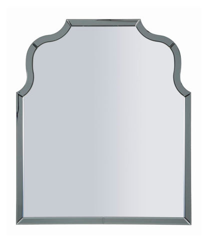 Specchio Ankara Grigio da muro 85x100 cm con cornice sagomata elegante, ideale per arredi glamour e contemporanei.