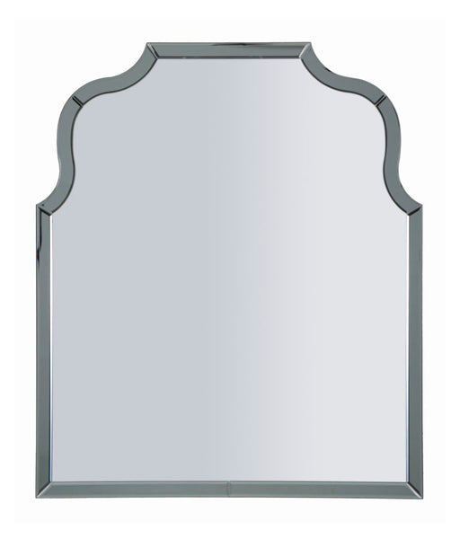 Specchio Ankara Grigio da muro 85x100 cm con cornice sagomata elegante, ideale per arredi glamour e contemporanei.