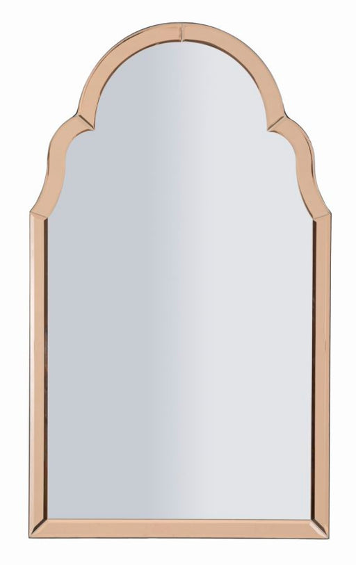 Specchio da muro Tangheri rosa cm 47x1x80 con cornice sagomata elegante, ideale per arredare ambienti moderni e raffinati.