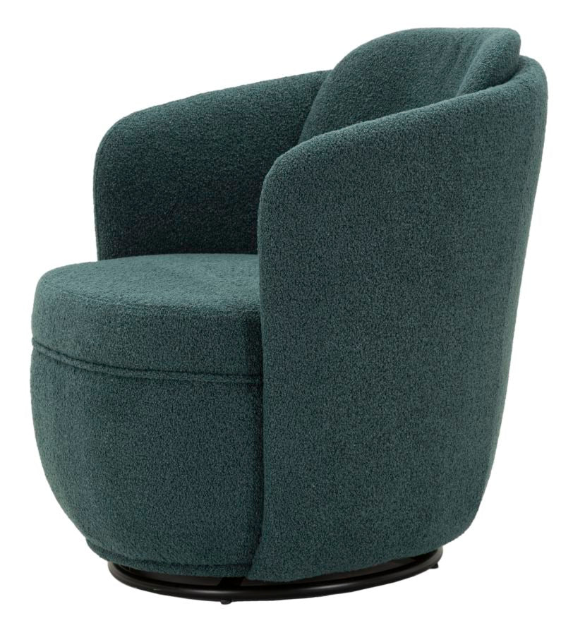 Vista laterale della Poltrona Girevole Torino Ottanio, mostra il profilo curvo e l’ergonomia del design moderno.