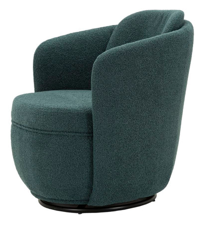 Vista laterale della Poltrona Girevole Torino Ottanio, mostra il profilo curvo e l’ergonomia del design moderno.