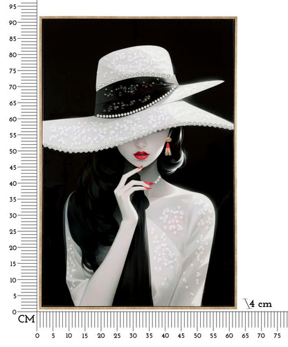 Misure del dipinto su tela laccato Marty C/Cornice -A- Elegante 62X4X92 con scala in cm, ideale per arredamento di interni sofisticati.
