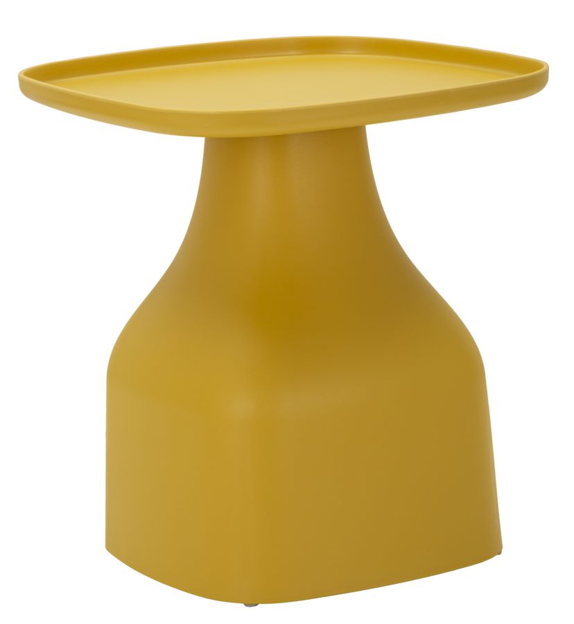 Tavolino Gea Giallo 48x48x50 cm con design moderno e funzionale, ideale per soggiorno o camera, struttura solida e superficie liscia.