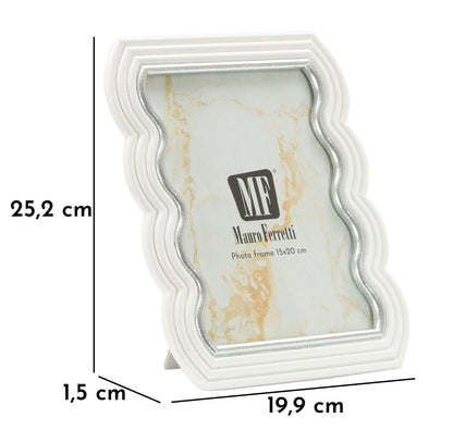 Cornice Curty Mauro Ferretti con misure 19,9x1,5x25,2 cm, misura interna 15x20 cm, ideale per foto verticali in ambienti eleganti.