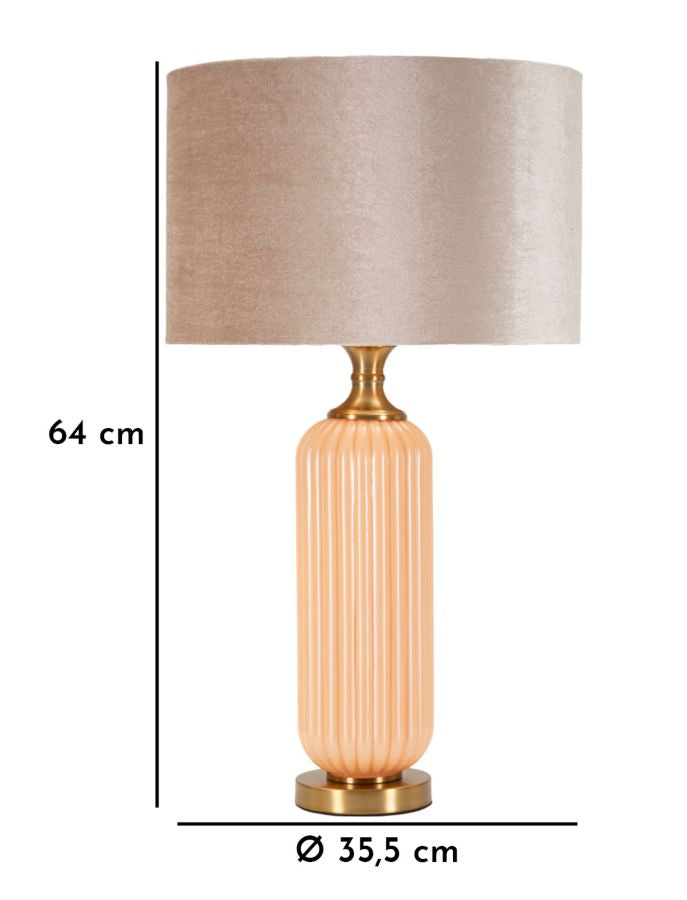 Lampada da tavolo Perly -C- con misure Ø 35,5x64 cm, perfetta per arredare con eleganza ambienti moderni e classici.