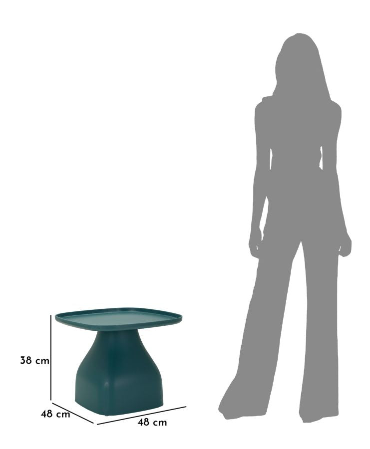 Dimensioni del Tavolinetto Gea Blu Versatile 48x48x38 cm, compatto e pratico per ogni spazio della casa.