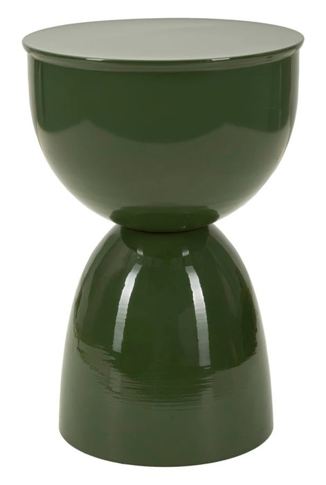 Tavolinetto In Metallo Yao Verde Diametro 31 Cm Altezza 46 Cm Moderno Design Elegante Per Soggiorno
