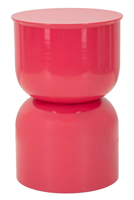 Tavolinetto Salotto Metallo Oyi Fuxia Diametro 31 Cm Altezza 46 Cm Moderno Design Contemporaneo Stile Glam
