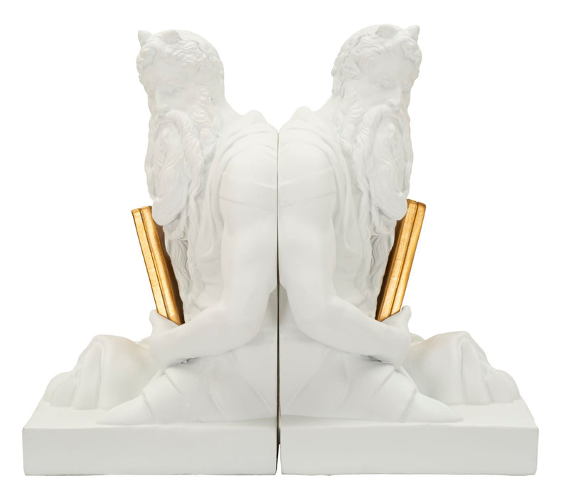 Statua decorativa f/libro poseidone cm 25, polyresin 5 x 15 x 22,3