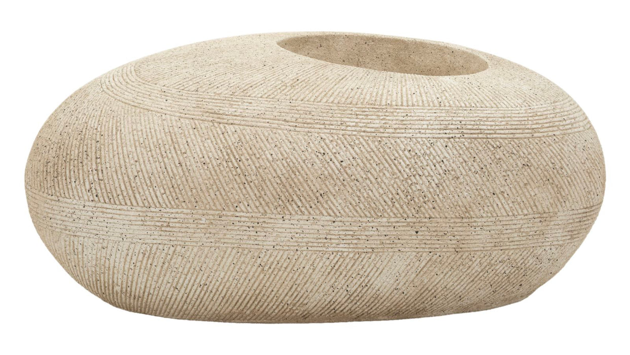 Vaso Da Esterno In Pietra Sintetica Polyresin Cm 78 Apertura 28 Cm Design Naturale E Armonioso