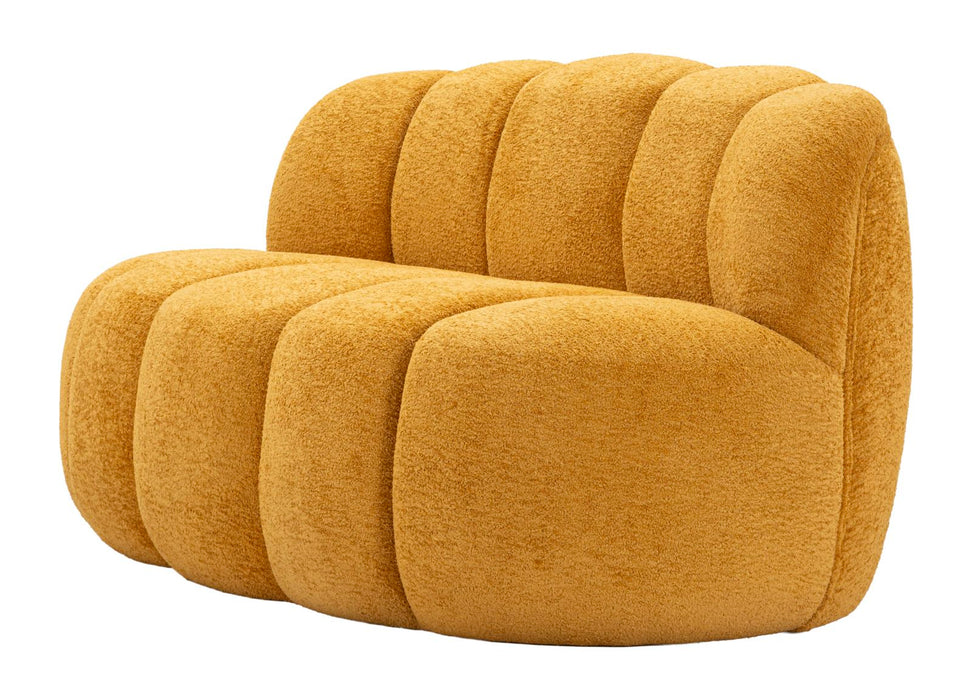 Divanetto ball senape 145x80x69 cm design moderno