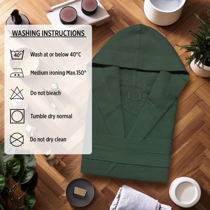 Accappatoio in microspugna uomo donna in Cotone con Cappuccio Bagno Unisex 0064