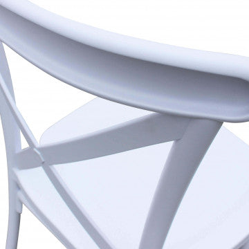 Sedia impilabile Shelly bianca - design elegante e moderno