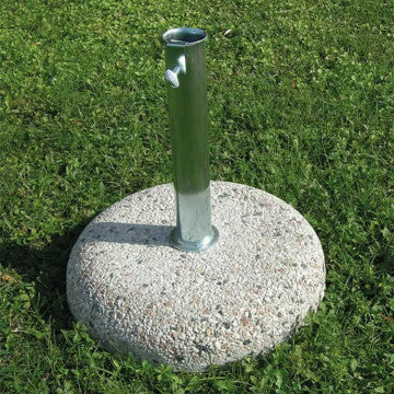 Base ombrellone graniglia cemento acciaio tubo Ø 38 mm peso 15 kg