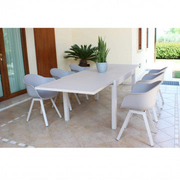 Tavolo Hawaii 135/270 x 90 in Alluminio