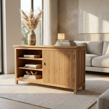 Mobile in teak massiccio con struttura robusta 150x45x80 cm