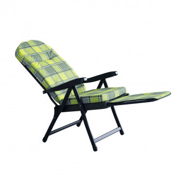Sdraio carrello in acciaio e tessuto multicolor verde grigio 14,8 kg