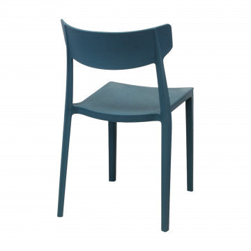 Sedia in polipropilene impilabile blu, peso 4,6 kg