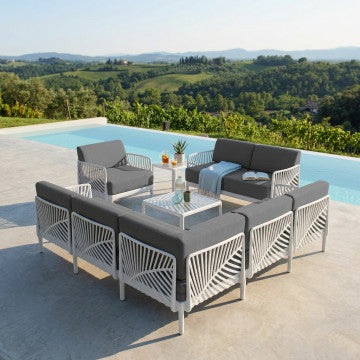 Schienale angolare in polipropilene con cuscino 59x21x43 cm