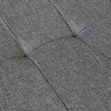 Pouf contenitore rettangolare in tessuto grigio scuro cm 76x38x38