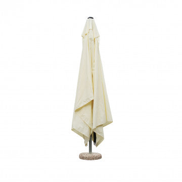 Ombrellone palo centrale alluminio nero telo poliestere beige 400x300 cm