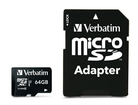 Scheda Memoria Micro SD Pro 64GB U3 Adattatore