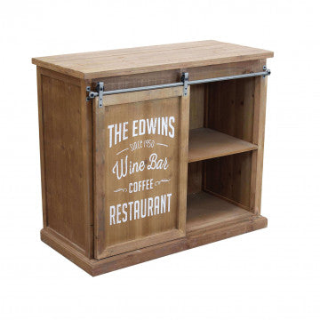 Mobile Ellery in metallo e legno, dimensioni 89x42,5x76,8 cm