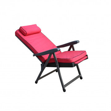 Poltrona Paradiso Carrello Rosso Acciaio Tessuto