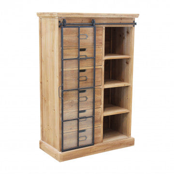 Mobile con struttura in metallo e legno, dimensioni 82x39,5x123 cm