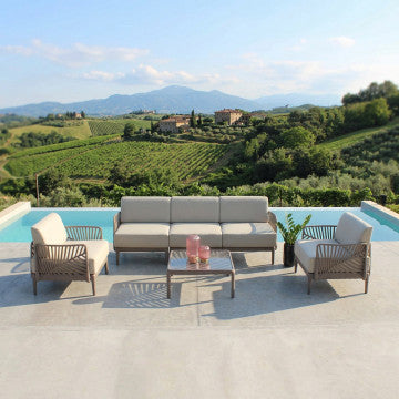 Schienale per salotto in polipropilene con cuscino integrato 70x21x43cm