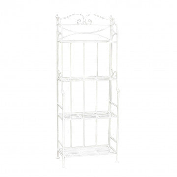 Étagère Noelle 4 Piani Acciaio Bianco 61x32x156h cm