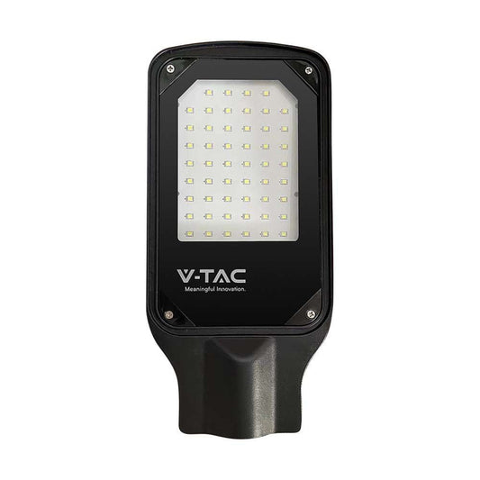 Armatura stradale LED SMD 50W nera con corpo in plastica resistente, illuminazione esterna, dimensioni 150x306mm, SKU: 10208