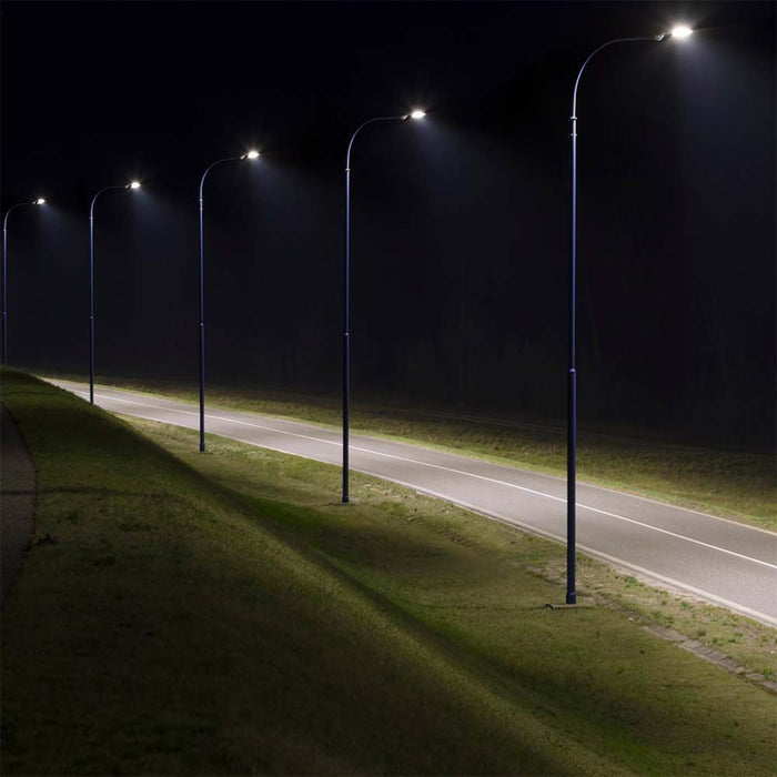 Armatura Stradale LED SMD 50W Nero 4000K IP65 per Illuminazione Esterna
