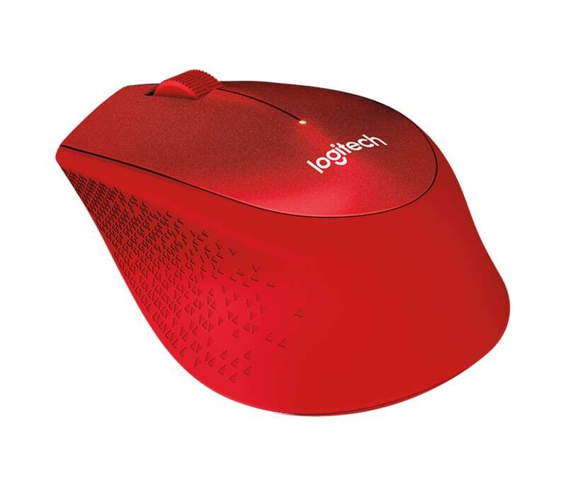 Logitech M330 Silent Plus Mouse Wireless 1000dpi - Silenzioso - 3 Pulsanti - Destrorso - Rosso