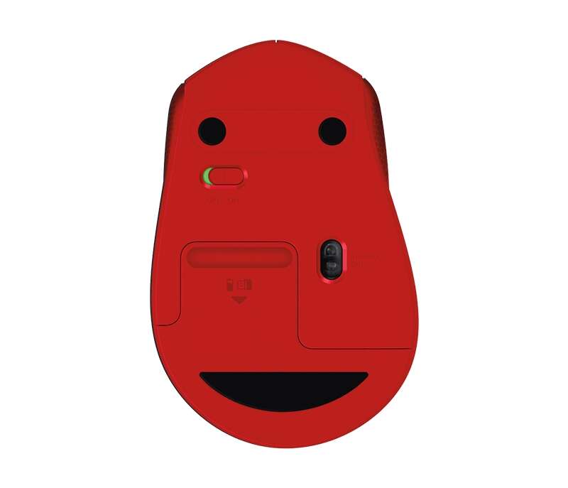 Logitech M330 Silent Plus Mouse Wireless 1000dpi - Silenzioso - 3 Pulsanti - Destrorso - Rosso