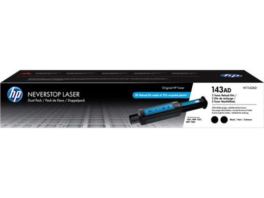 HP W1143A Nero Confezione 2 Kit di Ricarica Toner Originali - 143A