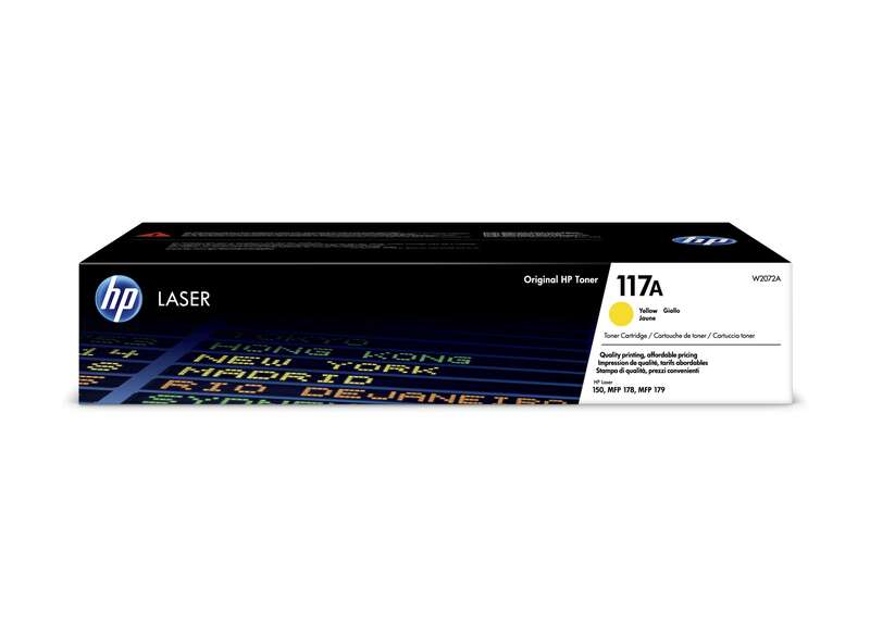 HP W2072A Giallo Cartuccia Toner Originale - 117A