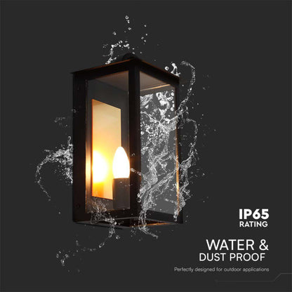 Lampada LED Muro 26W Ruotabile 3000K IP65 Nero V-TAC resistente all'acqua e alla polvere, ideale per applicazioni esterne in giardini e terrazze.